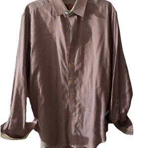 Robert Graham X Collection Flip Cuff Shirt Men's Large Purple